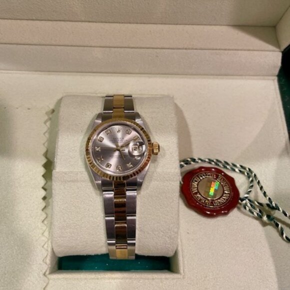 Rolex Lady-Datejust 79173 Two-Tone 26mm Diamond Dial Watch With Box - Picture 1 of 10